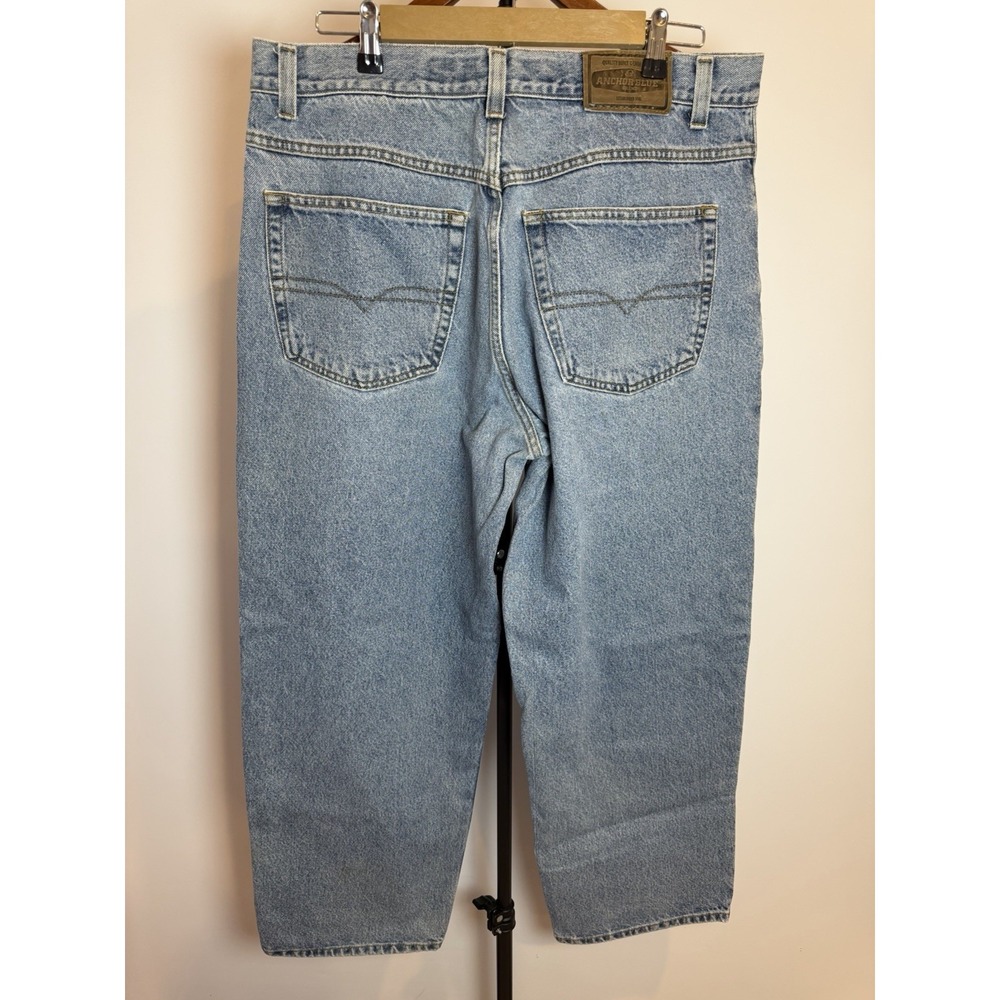 Anchor Blue Original Jeans Men 38x30 Blue Vintage Baggy Skate Y2K 90s Streetwear